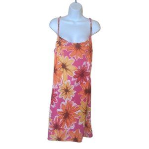 Pink Orange Yellow Beach Dress Fits Size Large